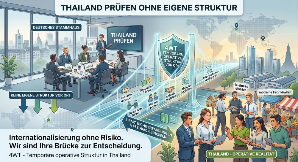 Was braucht ein Unternehmen, wenn es Thailand prüfen will – aber noch keine eigene Struktur aufbauen möchte?
